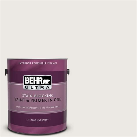 BEHR ULTRA 1 Gal MQ3 32 Cameo White Eggshell Enamel Interior Paint