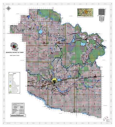 Taber Municipal District Landownership Map. County and Municipal ...