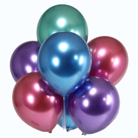 Assortment Chrome Balloon 5 Full Pot Of Flowers