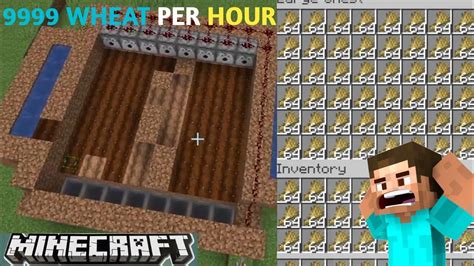 Easy Wheat Farm Minecraft 119java Edition Automatic Wheat Farm Hindi Youtube