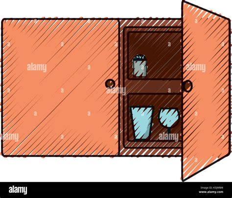 Cupboard Vector Illustration Stock Vector Image Art Alamy