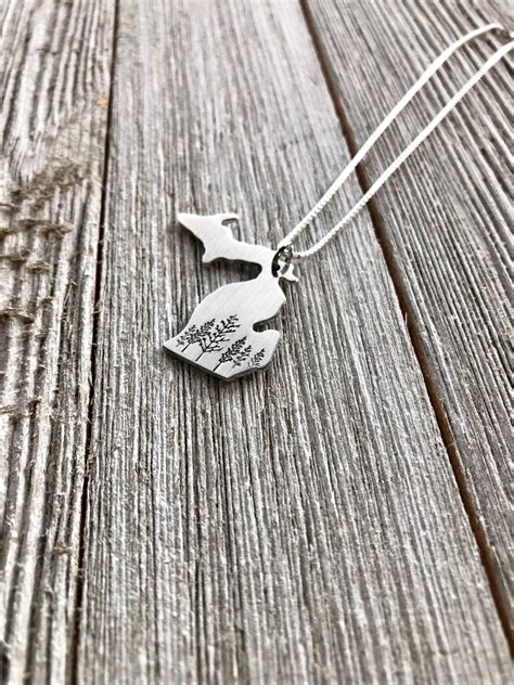 Michigan State Necklace-michigan Necklace-gift - Etsy
