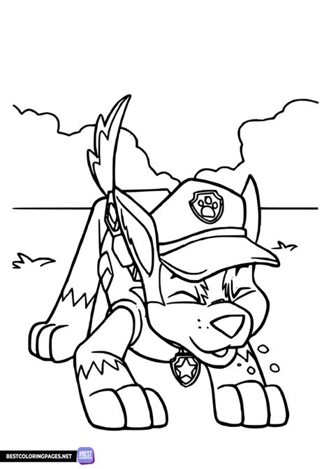 Chase PAW Patrol coloring pages - Bestcoloringpages.net