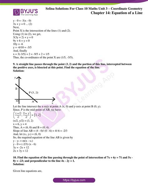 Selina Solutions Concise Mathematics Class 10 Chapter 14 Equation Of A