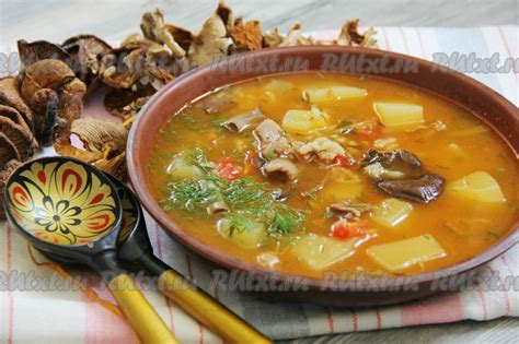 Рецепт грибного супа с рисом: 8 фото в рецепте