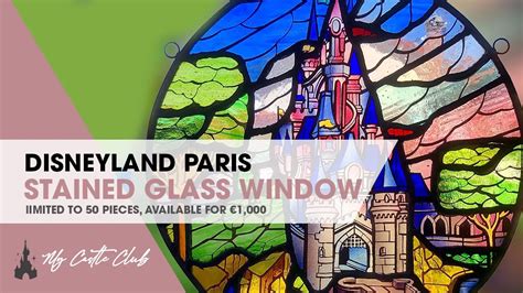 Disneyland Paris Main Street Station Stained Glass Windows Collectable