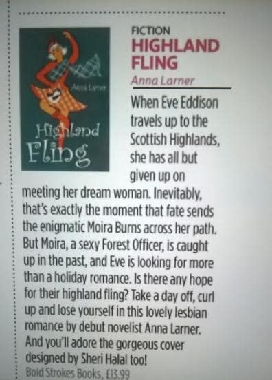 Age Gap Lesbian Romance Novels Highland Fling Anna Larner