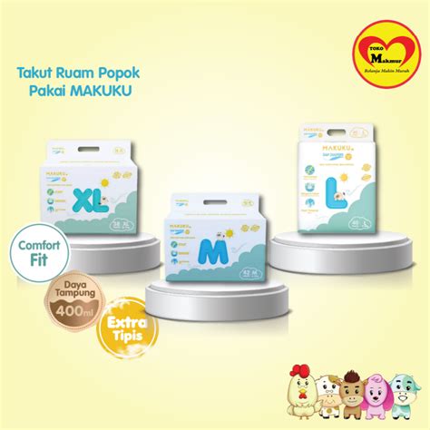 Jual 1 PACK MAKUKU SAP Diapers Comfort Fit Jumbo Tape Pants M42 L40