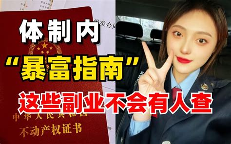 赚到了！体制内公务员“暴富指南”，这些副业不会有人来查！轻轻松松实现财富自由！ 哔哩哔哩