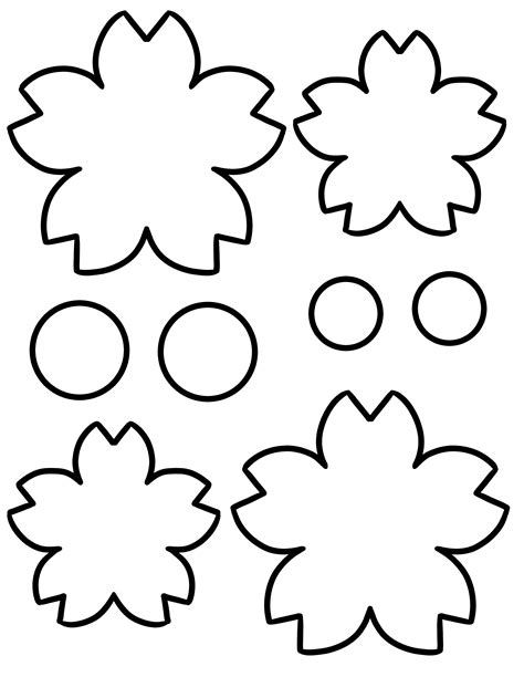 6 Free Printable Flower Templates Freebie Finding Mom 10 Best Paper