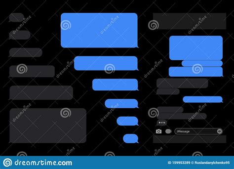 Message Bubbles Design Template For Messenger Chat Or Website Modern