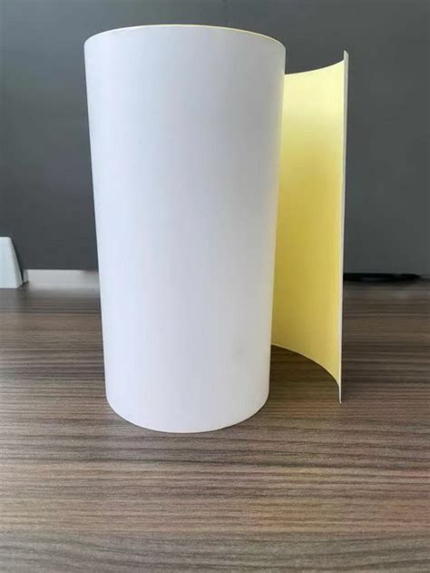 Hotmelt Yellow Glassine Paper 76mm Direct Thermal Labels