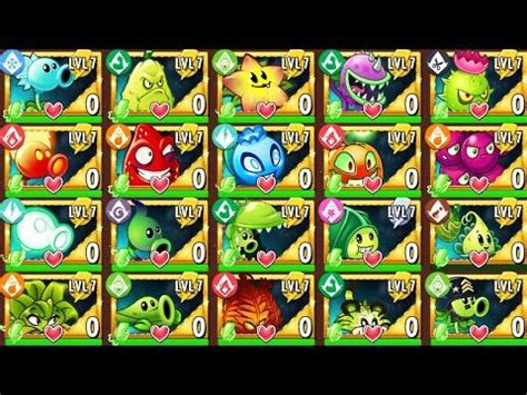 Plants Vs Zombies All Premium Plants Level Power Up Vs Zomboss