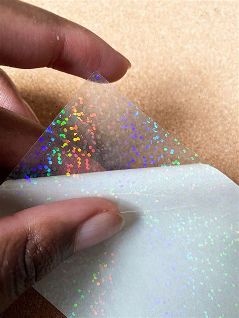 Self Adhesive Holographic Vinyl Overlay Transparent Sticker Etsy