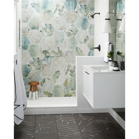 Amazonia Emeraldtropic Porcelain Hexagon Wall And Floor Tile In