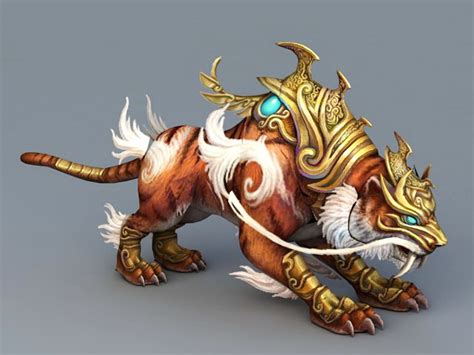 Armored Tiger Mount 3d Model 3ds Maxobject Files Free Download Cadnav