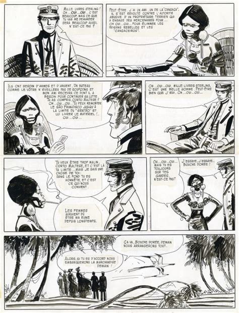 Corto Maltese Planche De Samba Avec Tir Fixe Par Hugo Pratt Uvre