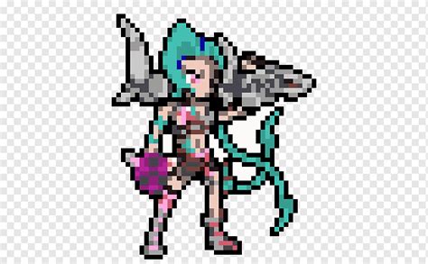 Minecraft League Of Legends Pixel Art Grid Jinx League Of Legends