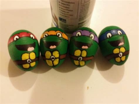 ninja turtles Huevos de pascua Decoración de refrigerador Cascarones