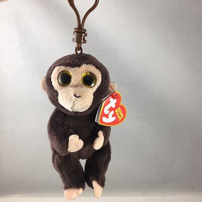 Ty Beanie Baby Bellies MATTEO The Monkey Plastic Key Clip 4 Inch