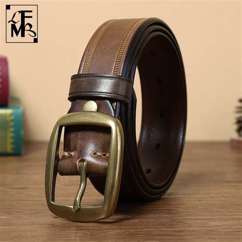 Lfmbleather Belt Men Men S Belt Genuine Leather Cowhide Belt Business