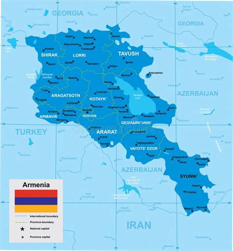 Map Of Georgia, Armenia, And Azerbaijan Stock Illustration ...