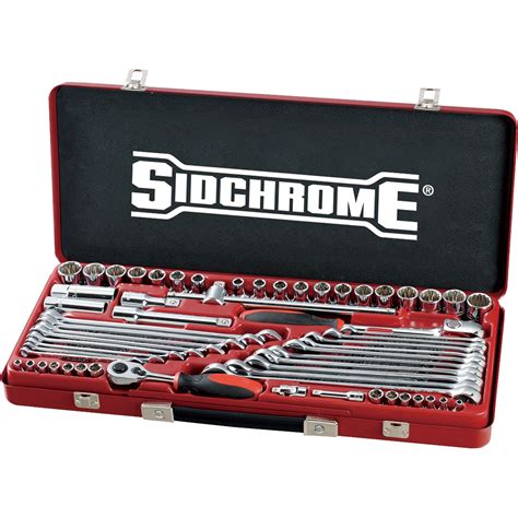 Sidchrome 60 Piece Metric AF 1 4 1 2 Drive Socket And Spanner Set