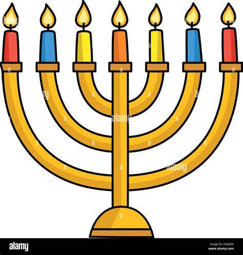 Hanukkah Menorah Cartoon Colored Clipart Stock Vector Image & Art - Alamy