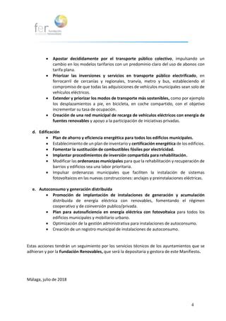 Manifiesto De M Laga Las Ciudades Se Renuevan Con Energ A Pdf