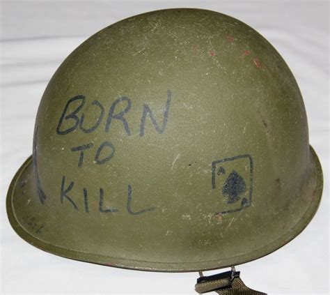 U034 Nice 1980s M1 Helmet Set With Graffiti B And B Militaria