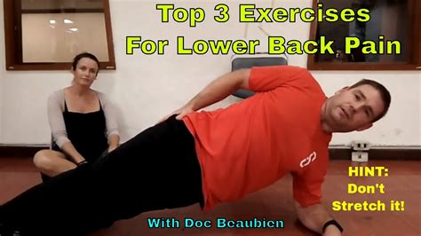 Top 3 Exercises For Lower Back Pain Holistic Chiropractor