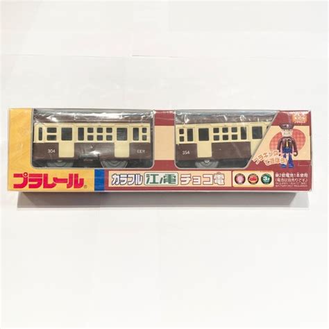 絕版 Tomica Plarail カラフル 江ノ電 チョコ電 300形電車 ENODEN TYPE 300江之島江之電啡色 興趣及遊戲