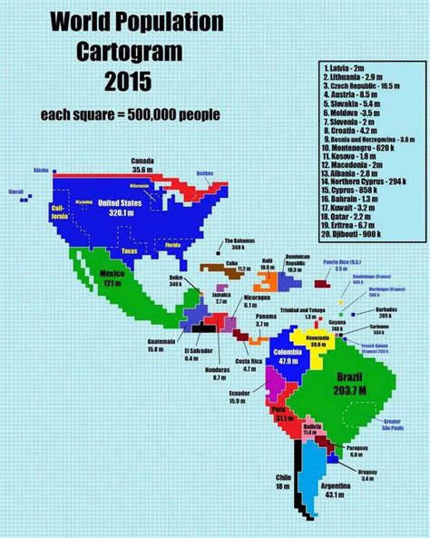 World Countries scaled by Population | WordlessTech | New world map ...