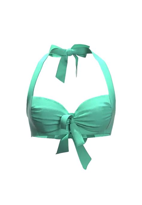 Buy Sunseeker Core Solid Mint Green Tied Halter Bikini Top Online Zalora Philippines