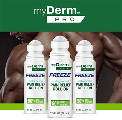 Myderm Pro Freeze Roll On 3 Fl Oz Extra Strength 6 Menthol Icy