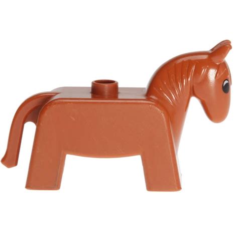 Lego Duplo Animal Horse 4009pb02 Dark Orange Decotoys