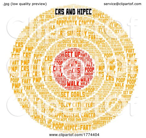 PMP Appendix Cancer CRS and HIPEC Surgery Word Goal Bullseye Target by ...