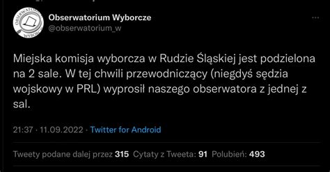 Wybory Prezydenckie W Rudzie L Skiej Obserwator Wyborczy Wyproszony Z