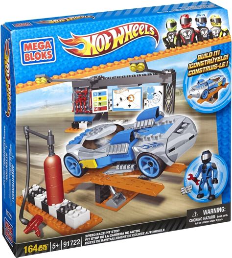 Amazon Mega Bloks Hot Wheels Speed Race Pit Stop Toys Games