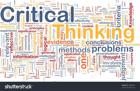 Background Concept Wordcloud Illustration Critical Thinking Stock