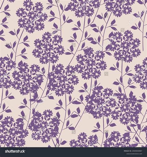 Delicate Flowery Pattern Small Flowers Floral Stock Vector (Royalty