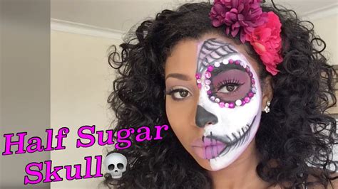 Easy Half Face Sugar Skull Makeup - Mugeek Vidalondon