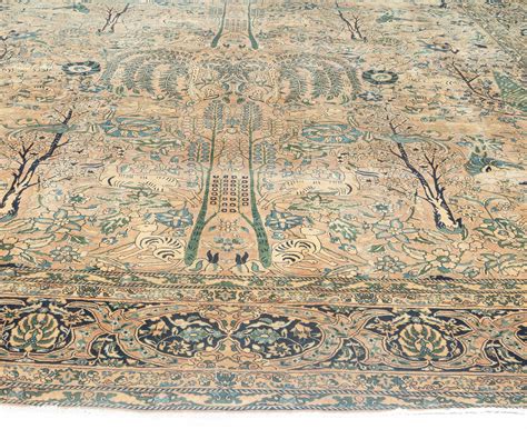 Doris Leslie Blau Collection Antique Persian Kirman Botanic Handmade