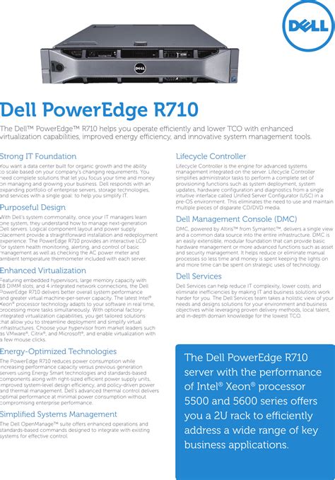 Dell If Not Then Server poweredge r710 specs en