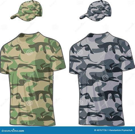 Military Shirts and Caps Templates. Vector Stock Vector - Illustration of jersey, modern: 40767736