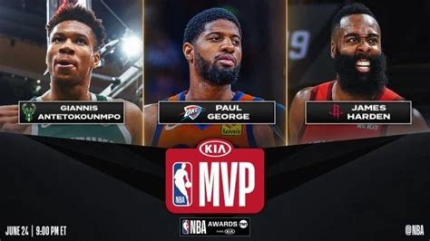 Nba常规赛奖项候选名单，字母哥哈登争mvp，乔治入围两大奖项 哔哩哔哩