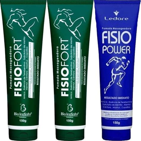 Kit Pomada Massageadora Fisiofort G Pomada Massageadora Fisio