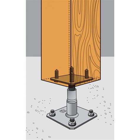 Pied De Poteau R Glable Kit Complet Avec Fixations Kit Fix Apb