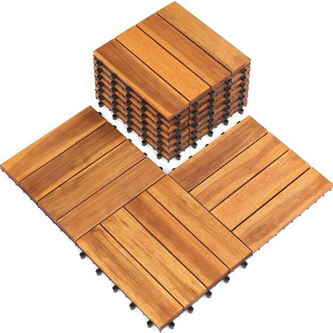 Amazon Wood Interlocking Flooring Tiles Pack Of X