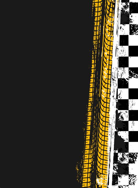 Grunge Race Sport Flag Background Car Tires Track Vector Art